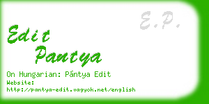edit pantya business card